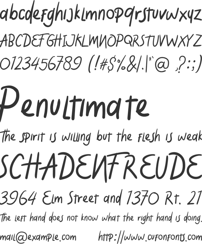 Holiday font preview