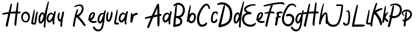 Holiday Regular font