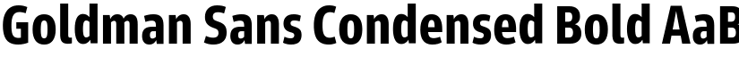 Goldman Sans Condensed Bold font