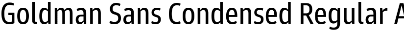 Goldman Sans Condensed Regular font