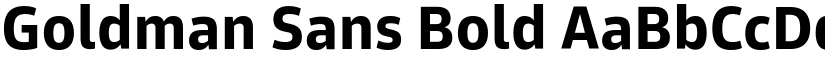 Goldman Sans Bold font
