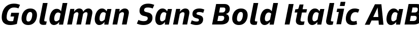 Goldman Sans Bold Italic font