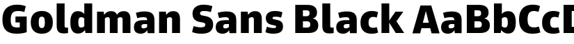 Goldman Sans Black font