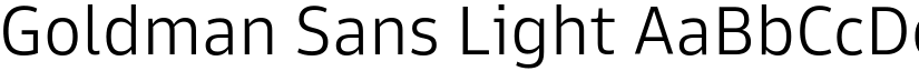 Goldman Sans Light font