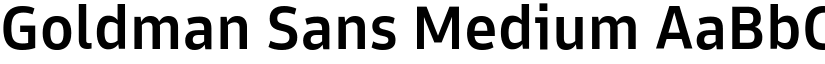 Goldman Sans Medium font