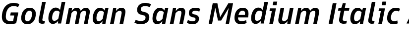 Goldman Sans Medium Italic font