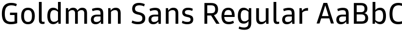 Goldman Sans Regular font