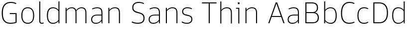 Goldman Sans Thin font