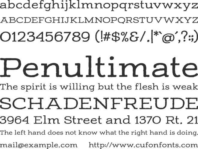Adorn Slab Serif font preview