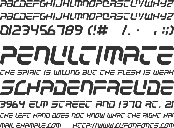 Autobahn font preview