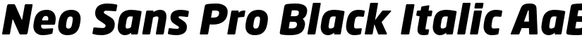 Neo Sans Pro Black Italic font