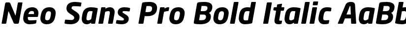 Neo Sans Pro Bold Italic font