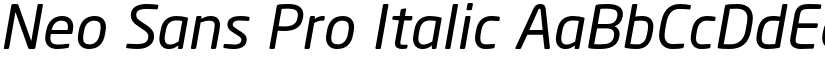 Neo Sans Pro Italic font