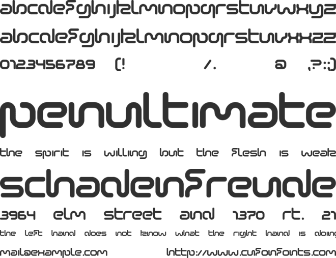 Sonic Empire font preview
