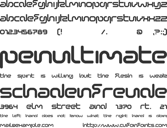 Sonic Empire font preview