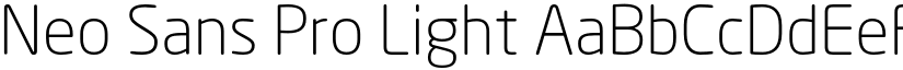 Neo Sans Pro Light font
