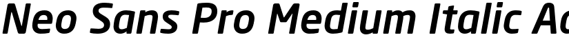Neo Sans Pro Medium Italic font