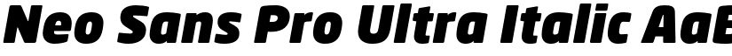 Neo Sans Pro Ultra Italic font
