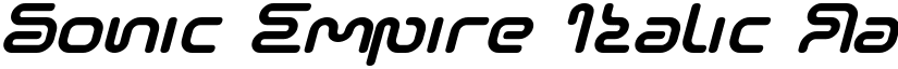 Sonic Empire Italic font