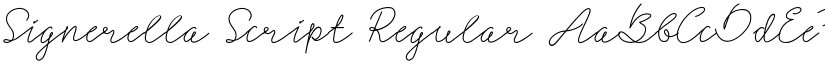 Signerella Script Regular font