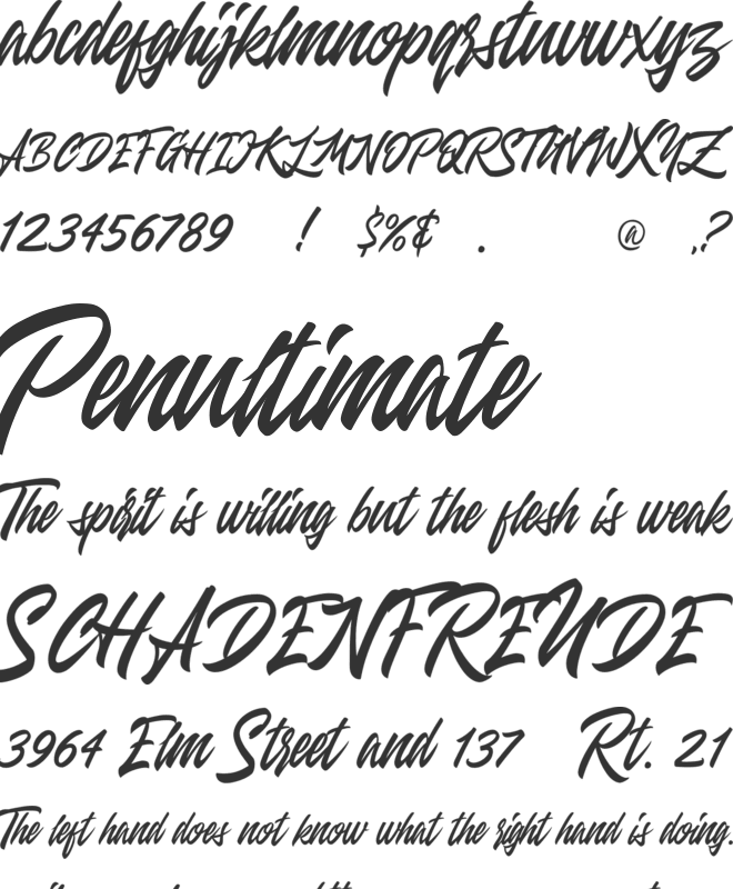 Entreaty font preview