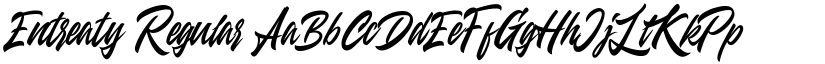 Entreaty Regular font