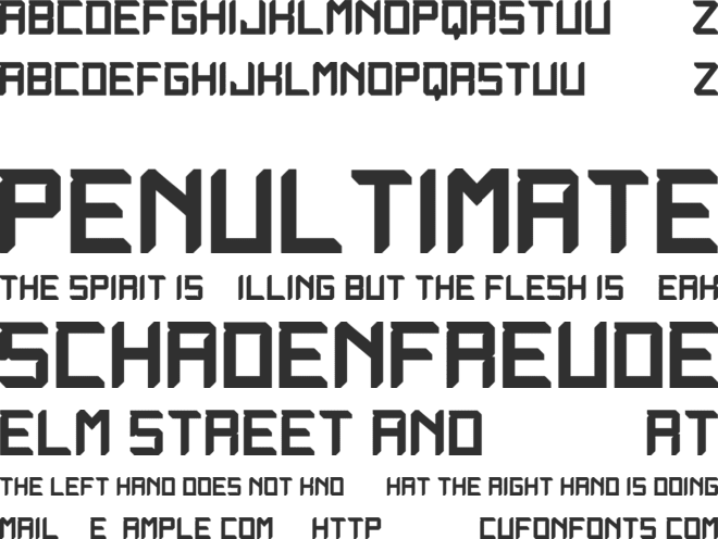 Opened font preview