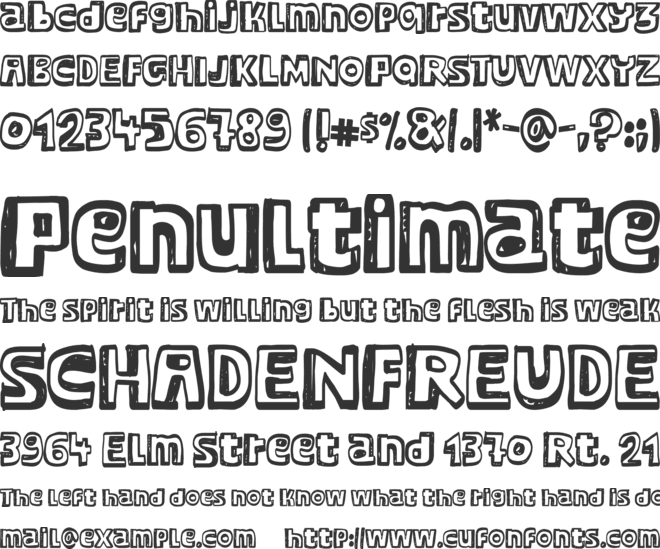 Major Snopes font preview