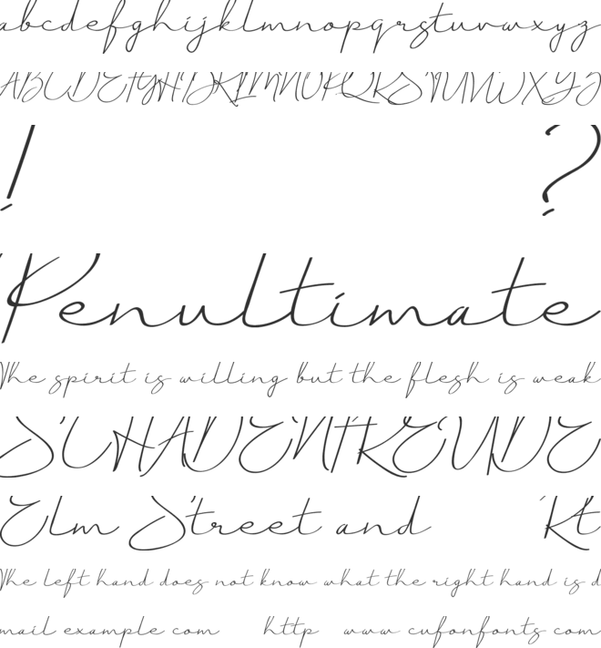Just Signature font preview