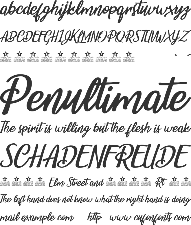 Belle et Belle Personal Use font preview