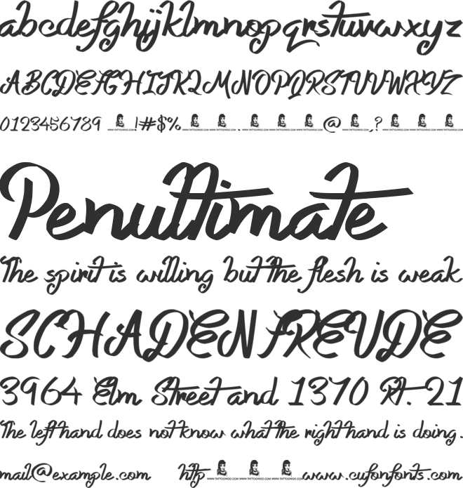 Queens Perfume font preview
