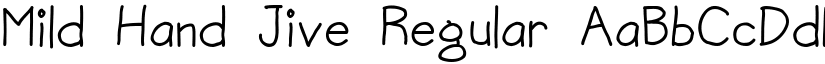 Mild Hand Jive Regular font