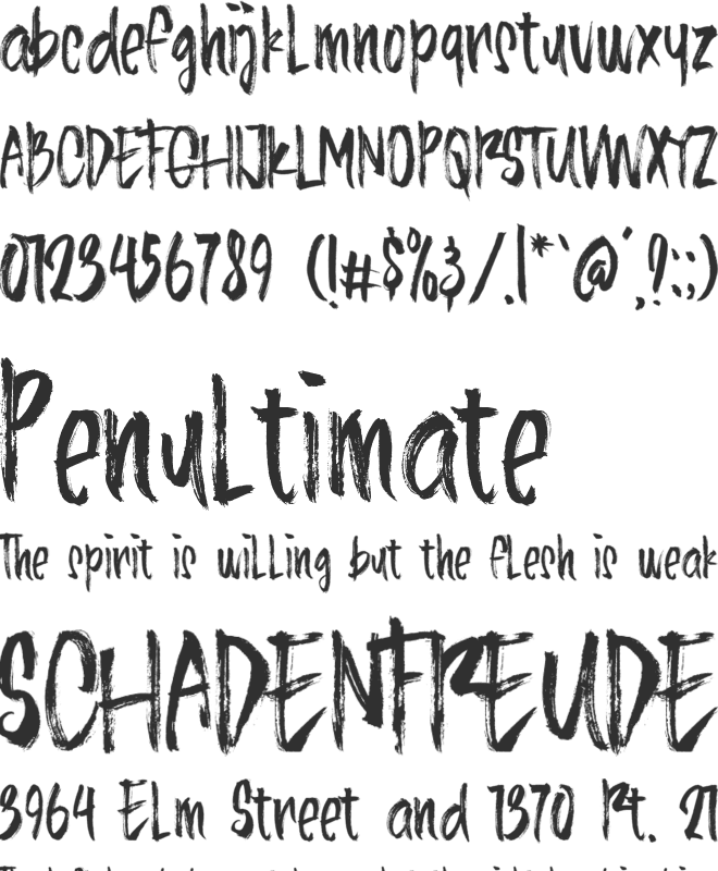 Alinea Typeface font preview