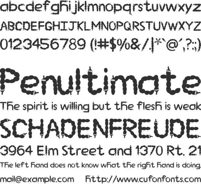 EP Chilli font preview