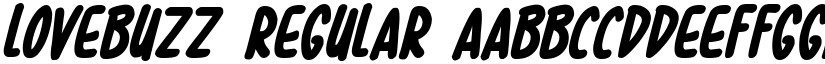 Lovebuzz Regular font