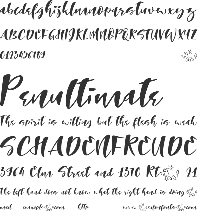The Laughing Wolf. font preview