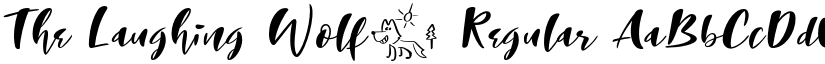The Laughing Wolf. Regular font