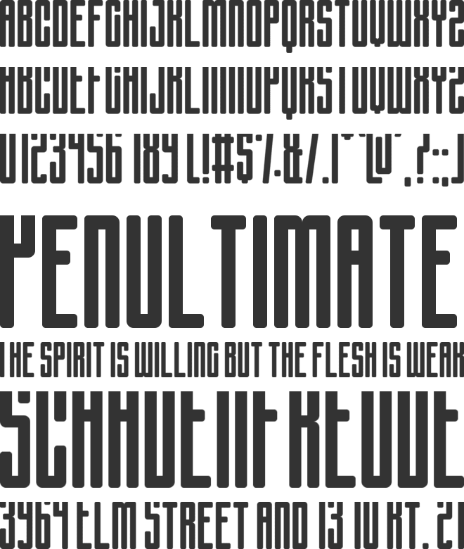 Sportsquake font preview