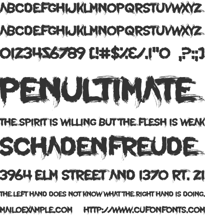 Violet Wasteland font preview