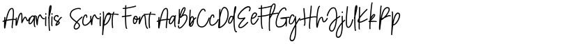 Amarilis Script Font font