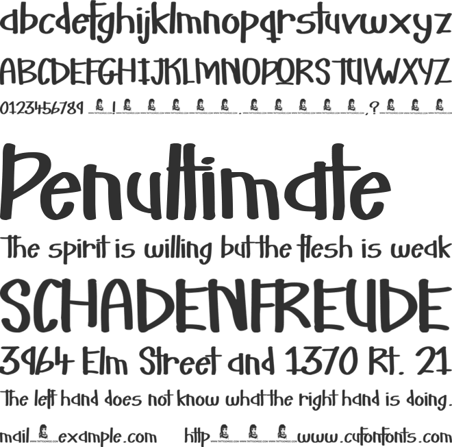 Martian Vacation font preview