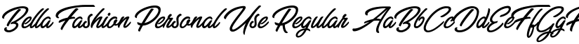 Bella Fashion Personal Use Regular font