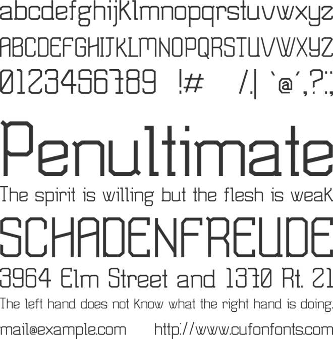 TSG Actie font preview