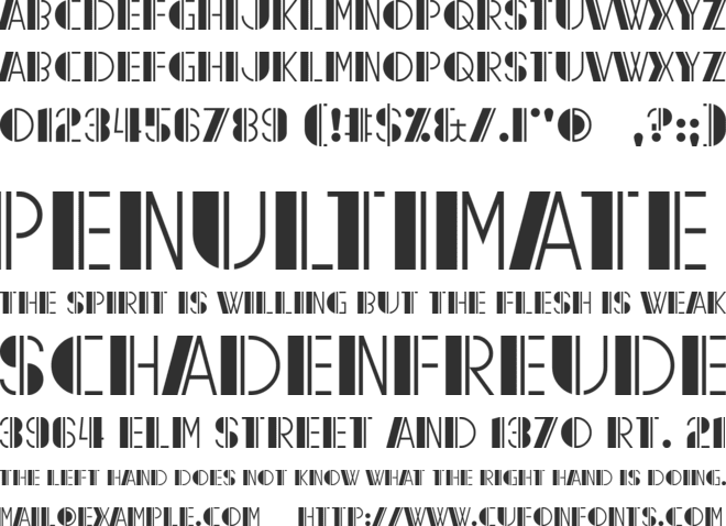 Reach the End font preview