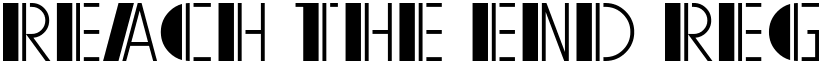 Reach the End Regular font