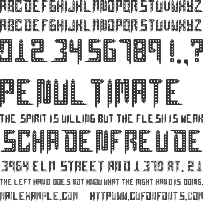 Serpens font preview