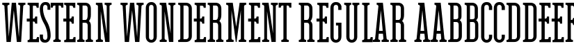 Western Wonderment Regular font