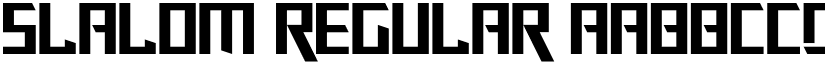 Slalom Regular font
