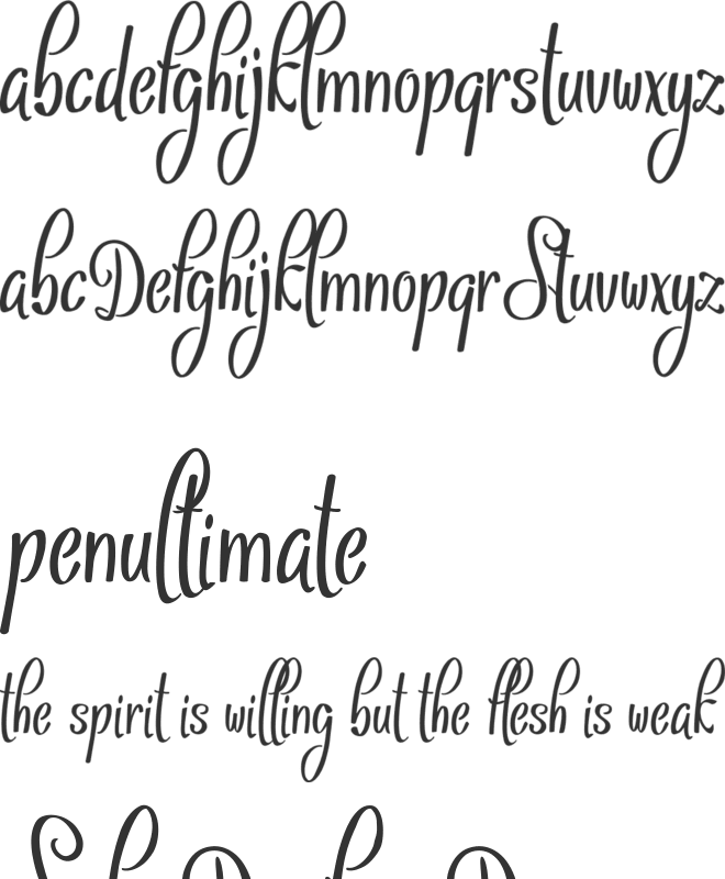 Sthencyl font preview