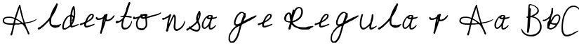Aldertonsage Regular font